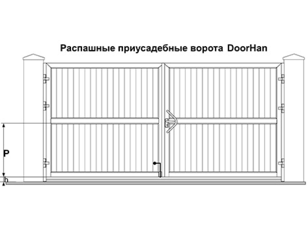P — высота расположения привода.